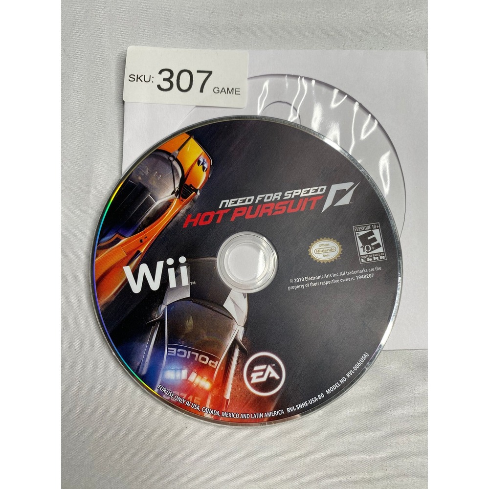 Need for Speed Hot Pursuit Nintendo Wii Game Disc